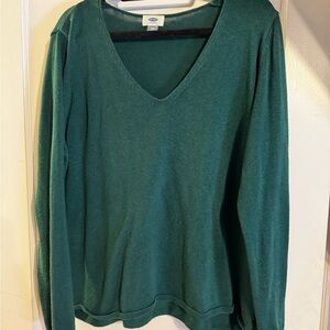 Old Navy Deep Green V-Neck Sweater